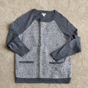 JCrew Sweater with Sparkle Front Detail